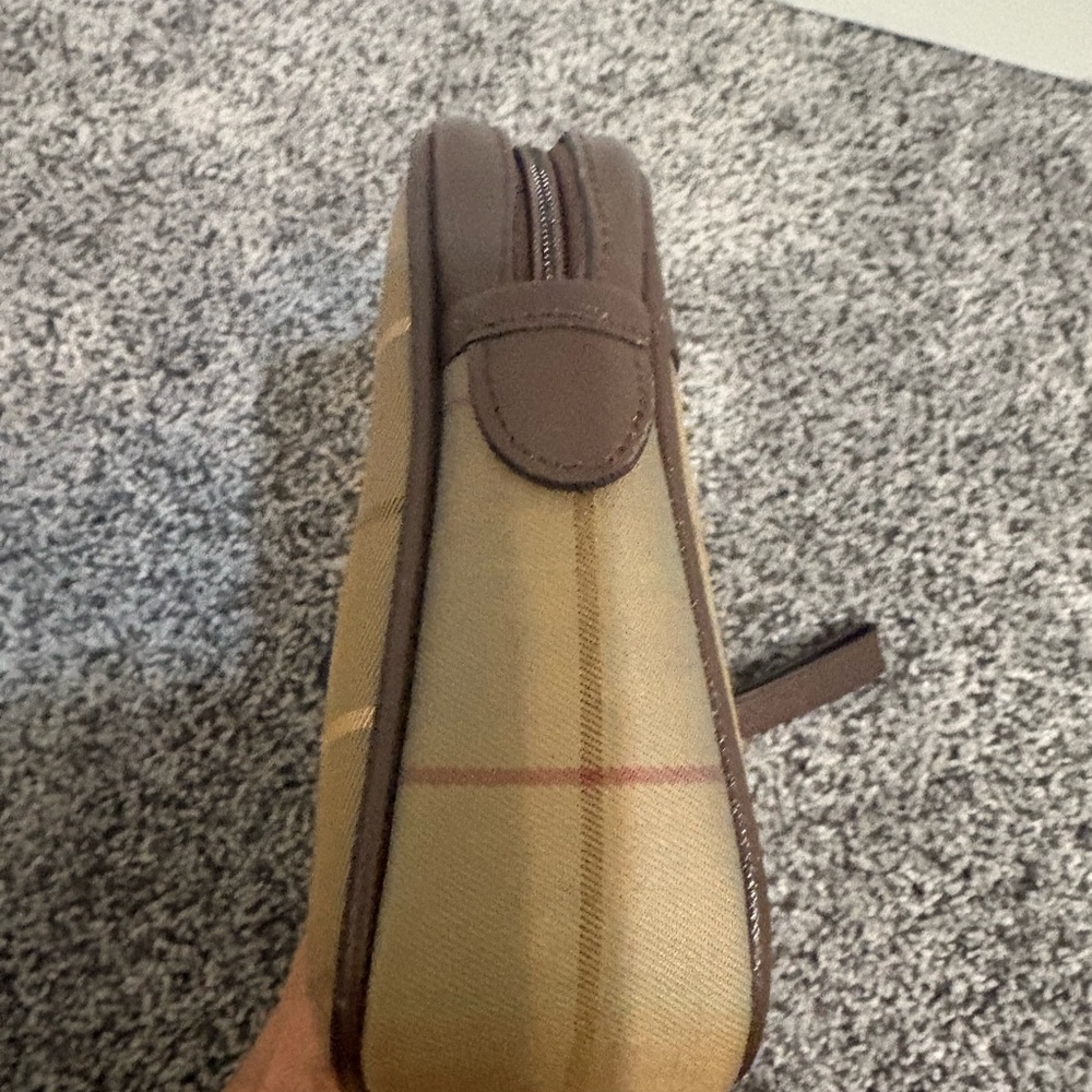 Vintage Burberrys Brown Plaid Wristlet Clutch/Cosmetic Bag - Picture 6 of 17